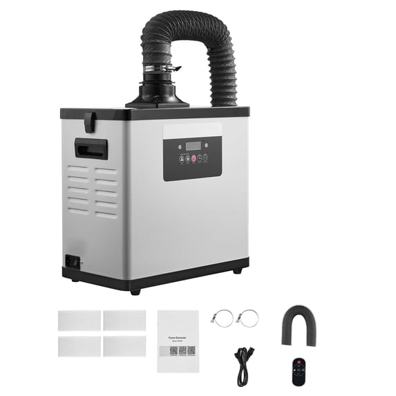 KFFKFF Solder Fume Extractor with 3-Stage Filtration, 510 m³/h High Suction, 10-Speed Adjustable Smoke Absorber with Remote Control for Laser Engraving and 3D Printing