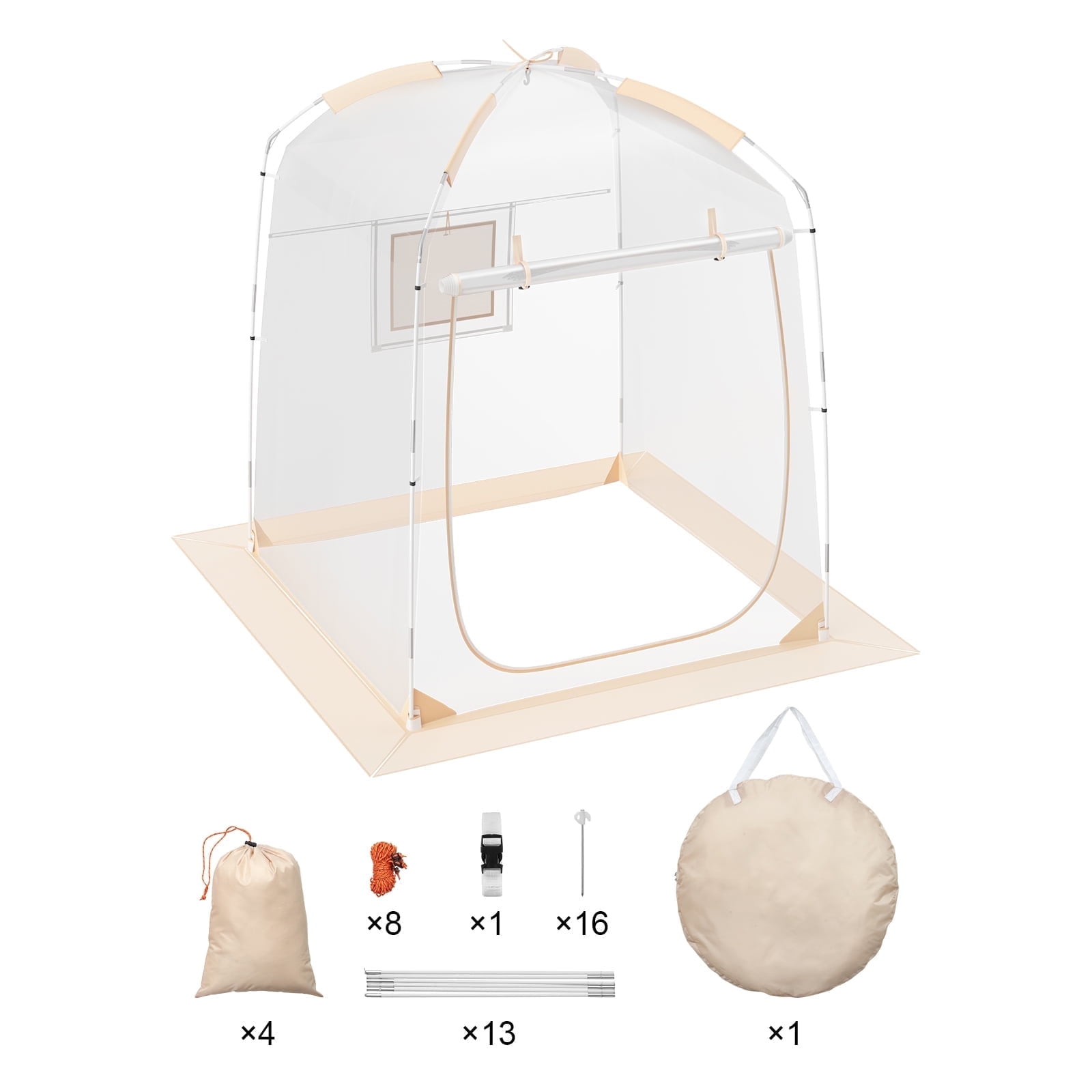 KFFKFF Solo Sports Pod, 50" x 50" Bubble Tent for 1 Person, Quick Setup Weather-Resistant Shelter Transparent Outdoor Sports Dome for Sport Events, Parades, Fishing