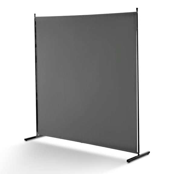 KFFKFF 6FT Room Divider, One-Panel Fabric Privacy Barrier, Segregation Partition for Rooms,  Workspace, Sleeping Area, Grey