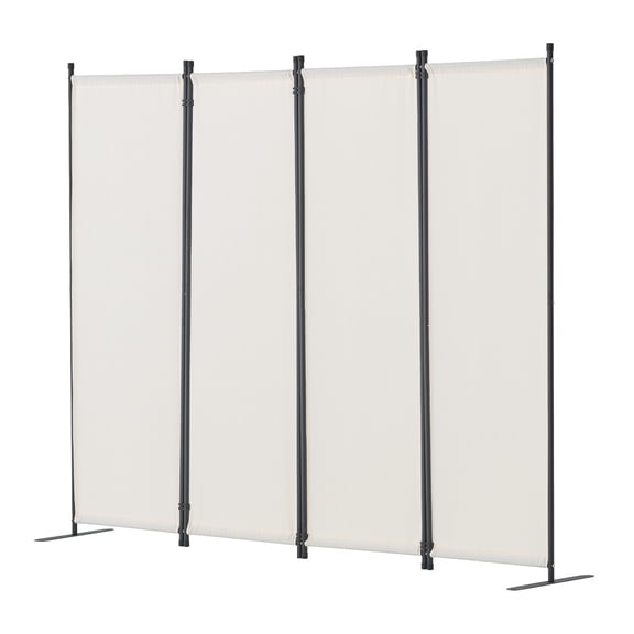 KFFKFF Space Separator, Quadruple Panel Folding Privacy Barriers, Cloth Segregation Screens for Workspace, Sleeping Area, Meal Space, Learning Zone, Self-supporting, Snowy
