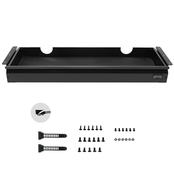 KFFKFF Spacious 33" Broad Under Table Drawer, Concealed Pull-out Storage for Desk, Hidden Workspace Organizer with Smooth Ball-bearing Slides, Underneath Pen Holder for Office Adjustable Workstation