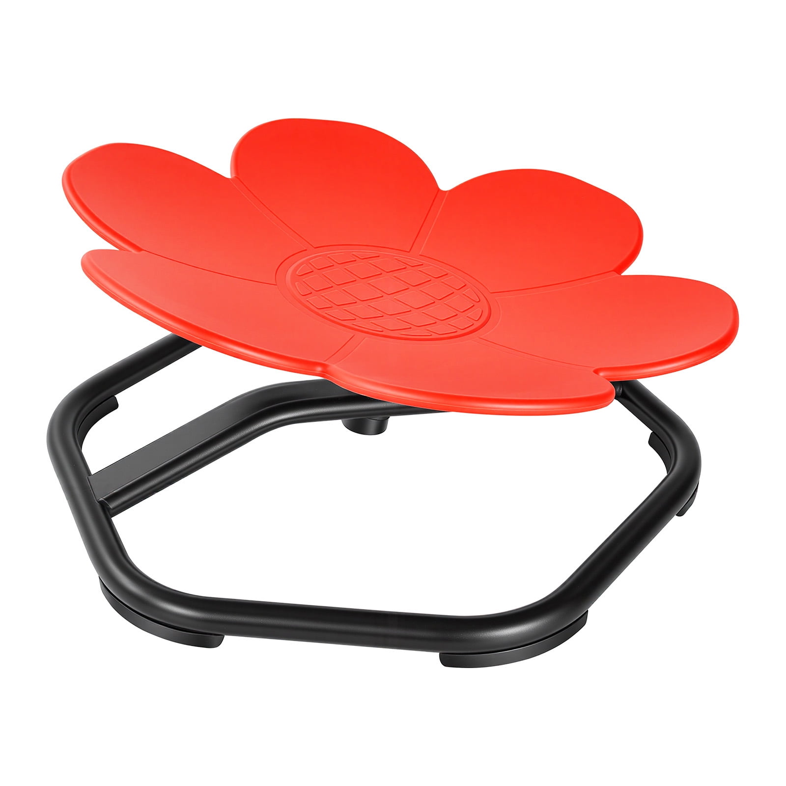 KFFKFF Spinning Chair for Kids Ages 3-12, Sensory Toy for Autism and ADHD, Supports 220 lbs, Swivel Seat for Coordination and Balance Training, 20.7" L x 20.7" W, Flower Design, Red