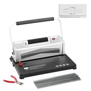 KFFKFF Spiral Coil Binding Device, Hand-Operated Book Creation Tool with Electrical Binding Feature, 46-Hole 500 Sheet Punch Binder, Includes 100pcs 5/16 Coil Binding Spines
