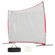 KFFKFF Sports Safety Net, 16x10 ft Ball Game Barrier Mesh, Transportable Training Gear with Storage Sack, Protective Shield for Baseball, Softball, Soccer, Hockey Drills, Ideal for Home Use