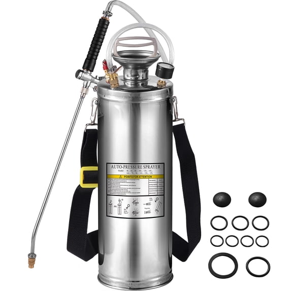 KFFKFF Stainless Steel 10L Sprayer for Home and Commercial Use, Ideal for Gardening, Floor Sanitation, and Various Industrial Applications