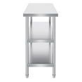 thumbnail image 1 of KFFKFF Stainless Steel Food Prep Table, 18 x 48 x 34 Inch Commercial Worktable, with 2 Adjustable Undershelves, Durable Metal Table for BBQ, Kitchen, Home, and Garage, 1 of 9