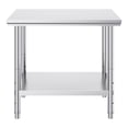 thumbnail image 1 of KFFKFF Stainless Steel Prep Table, 900x600x800 mm, 700 lbs Weight Capacity, Durable Metal Workbench with Adjustable Height Levels, Versatile Workstation for Kitchen, Garage, Restaurant,or Outdoor Use, 1 of 9