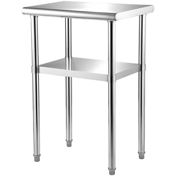 KFFKFF Stainless Steel Work Prep Table Commercial Food Prep Table 24x18x36 Inches