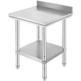 thumbnail image 1 of KFFKFF Stainless Steel Work Table ，24 x 24 x 34 inch Commercial Kitchen Food Prep Worktable Heavy Duty Prep Worktable with Adjustable Shelf, 330 Lbs Load, 1 of 8