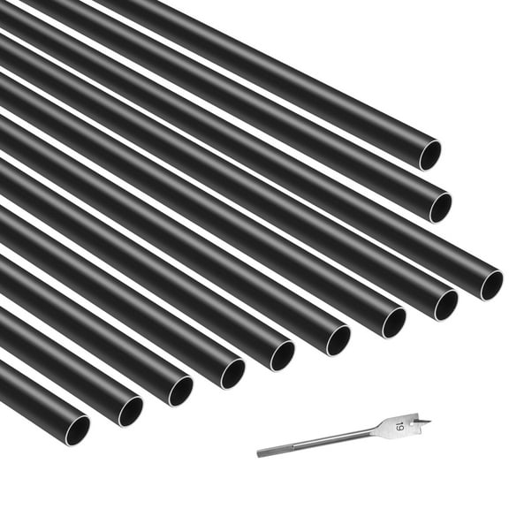 KFFKFF Stair Railing Spindles 101 Set, 26 Inch Aluminum Staircase Spindles, 3/4 Inch Weather-Resistant Circular Metal Railing, Robust Hollow Terrace Railing with #19 Drill Bit for Stairways, Veranda