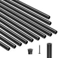 thumbnail image 1 of KFFKFF Stair Railings 101 Set, 36-Inch Aluminum Staircase Spindles, 3/4 Inch Weather-Resistant Circular Metal Railing, Hollow Terrace Fence with Top Covers & Bolts for Stairways, Veranda, 1 of 9