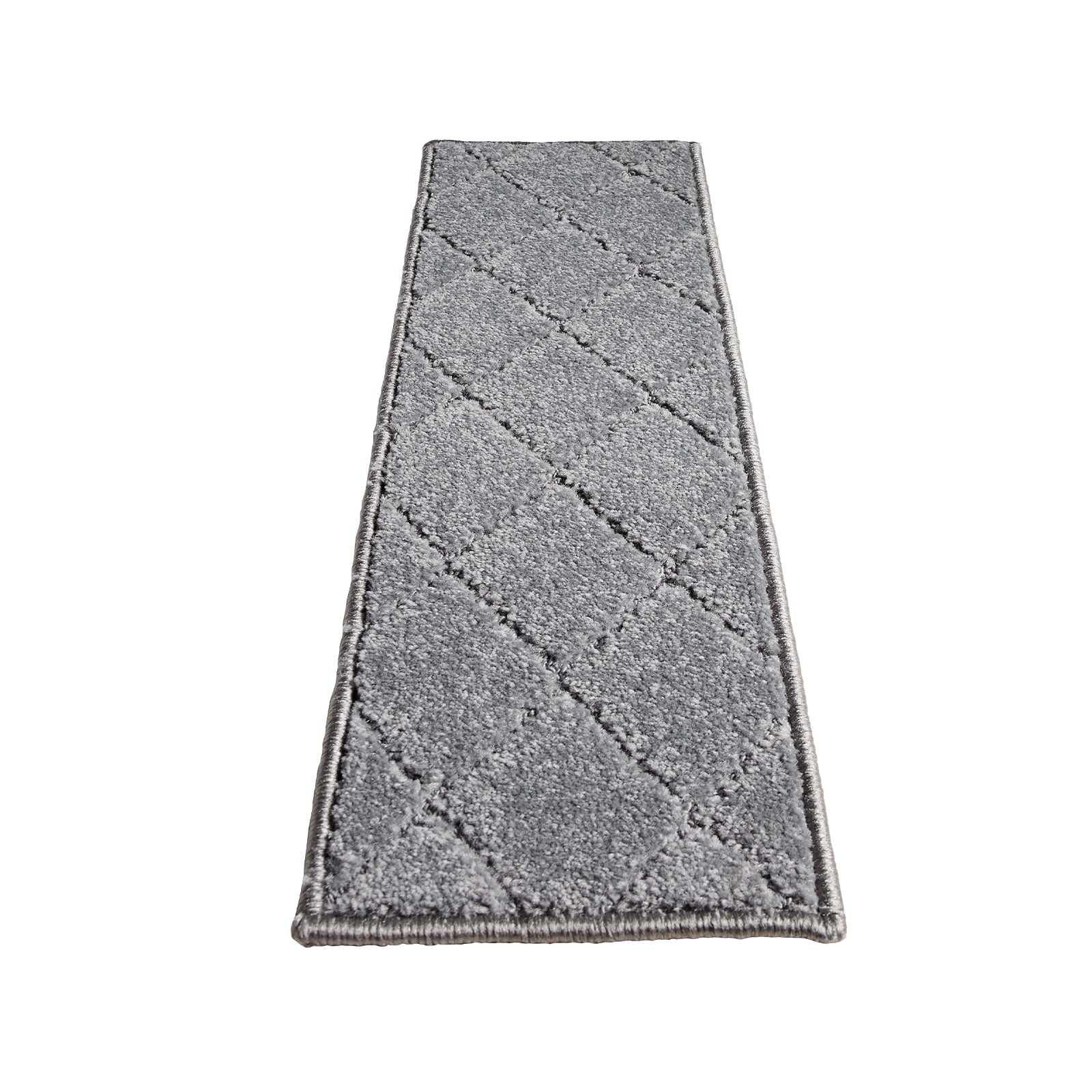 KFFKFF Stair Treads, Non-Slip Stair Carpet 9" x 28", Indoor Stair Runners for Wood Steps, Non-Slip Carpet Soft Side Stair Carpet Pads for Kids, Seniors and Dogs, 15 Pieces, Gray