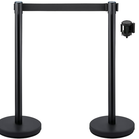KFFKFF Stanchion Set, 6 Units with 3x 6.5FT Extendable Belts, Queue Management Poles, Simple Setup