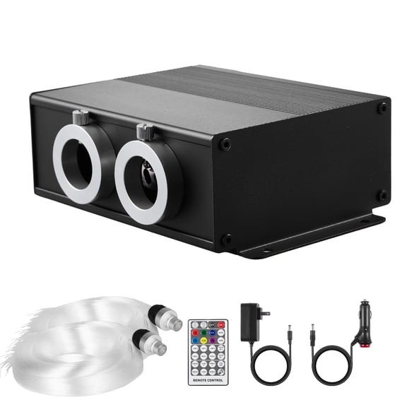 KFFKFF Starlight Headliner Kit, 900 pcs 0.03 in 9.8 ft, 20W Twinkle Fiber Optic Star Ceiling Lights for Car, Bluetooth App, Remote Control, Sound Activated, RGBW Light Engine, for Home Bedroom Decor