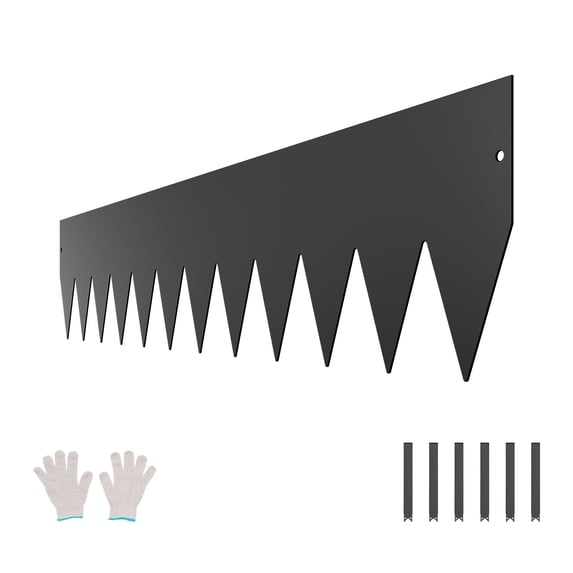 KFFKFF Steel Landscape Edging, 4 Pieces 40 x 8 in, Rust-Resistant Metal Garden Border, Flexible Lawn Edging, Durable Yard Divider, Easy Installation for Flower Beds and Pathways, Black