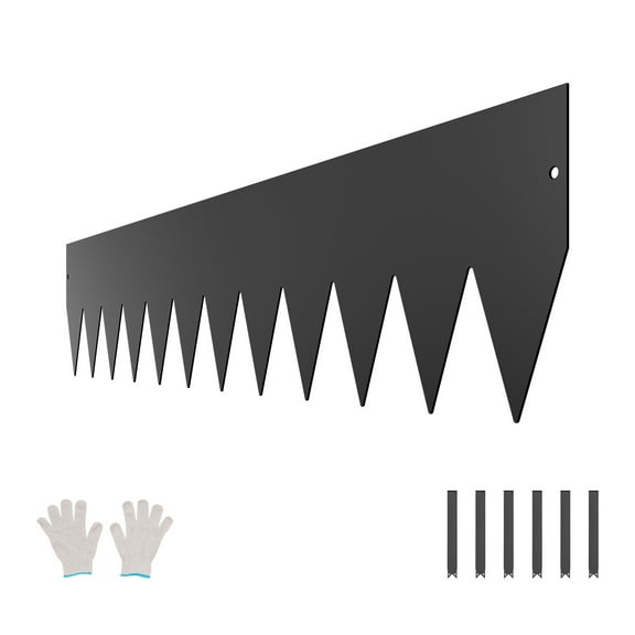 KFFKFF Steel Landscape Edging, 4 Pieces 40 x 8 in, Rust-Resistant Metal Garden Border, Flexible Lawn Edging, Durable Yard Divider, Easy Installation for Flower Beds and Pathways, Black