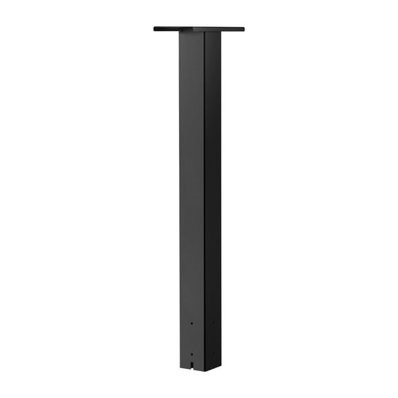 KFFKFF Steel Mailbox Post, 43 x 4 x 4 Inches, In-Ground Mounting Mailbox Stand with Universal Plate Bracket, Durable Metal Post Sleeve Kit for Outdoor Residential Use, Black Powder Coated Finish
