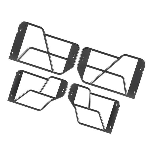 KFFKFF Steel Tube Doors, 4-Door, Compatible with 2021-2026 Ford Bronco (Excluding Bronco Sport), Off-Road Front & Rear Tubular Half Doors with Rubber Pads, Durable Hinges, OE Latch & Limit Straps