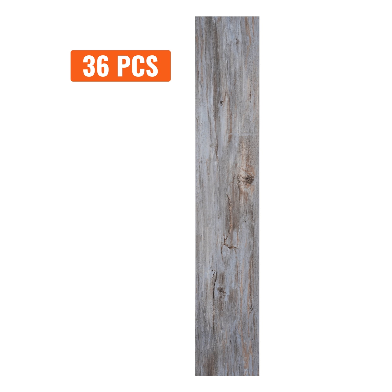 KFFKFF Stick-On Vinyl Floor Tiles, 36x6 inches, Set of 36, 0.62mm Thickness, Retro Wood Grain Design, Ideal for DIY Kitchen, Dining Area, Bedroom & Bathroom Flooring, Simple Home Decoration
