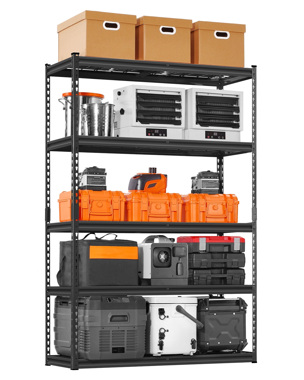 KFFKFF Storage Racks, 2500 lbs Capacity, 5-Level Robust Garage Rack, 18 ...