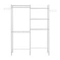 thumbnail image 1 of KFFKFF Storage Racks Above Washer and Dryer, 5-Level Clothes Drying Stand with Hanging Rod and Hooks, Dual Row Adjustable Space Optimizer, Ideal for Laundry Room Storage & Arrangement, White, 1 of 9
