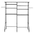 thumbnail image 1 of KFFKFF Storage Racks Above Washer and Dryer, 6-Level Laundry Room Drying Stand with Hanging Rod and Hooks, Dual Row Adjustable Space Optimizer, Ideal for Laundry Room Storage & Arrangement, Black, 1 of 9