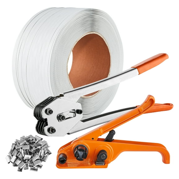 KFFKFF Strapping Bundle Kit: Includes Tensioner, Sealer, 3280ft PP Strap, 1000 Seals for Secure Pallet Packing