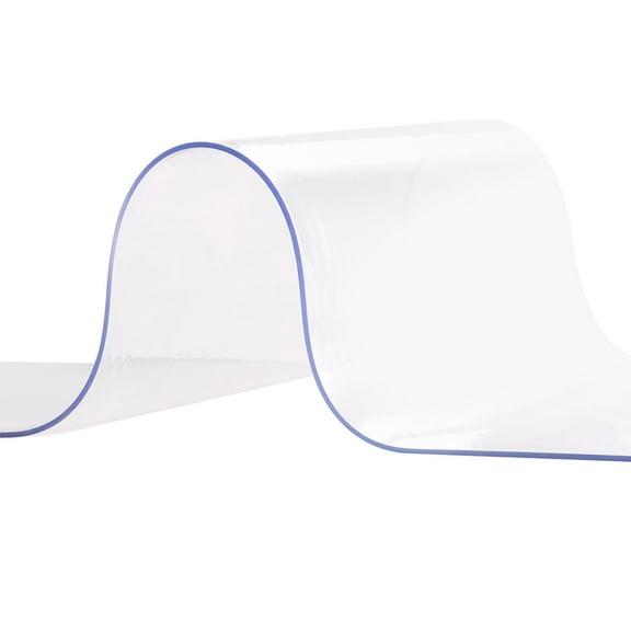 KFFKFF Strip Curtain PVC Door Curtain 96" x 96" Cooler Freezer Clear Plastic