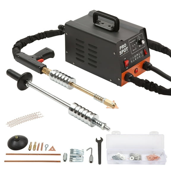 KFFKFF Stud Welder Dent Repair Kit, 3KW Spot Welding System with Six Adjustable Modes, Vehicle Body Dent Repair Device & Comprehensive 16-Piece Welding Accessory Set for Cars, Trucks, and Motorcycles