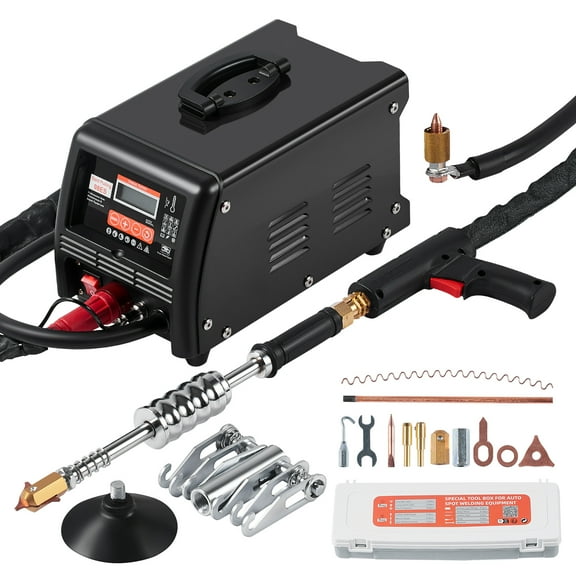KFFKFF Stud Welding Dent Repair Set, 3KW Spot Welding Dent Extractor with Auto/Manual Welding & 9 Flexible Modes, 110V Vehicle Body Spot Welding Dent Extractor Device for Automobile