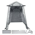 thumbnail image 1 of KFFKFF Sturdy Outdoor Cover, 6x8x7 ft Reliable All-Season Storage Pavilion, Quick Assembly Enclosure with Retractable Door & Ventilated Windows for Motorbikes, Bikes, & Garden Tools, 1 of 9