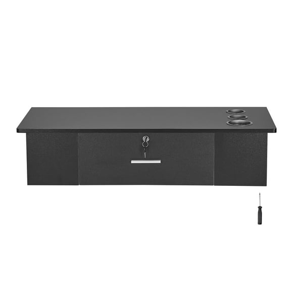 KFFKFF Styling Station Hairdresser Desk Stand Wall Mounted Hair Dryer and Drawer