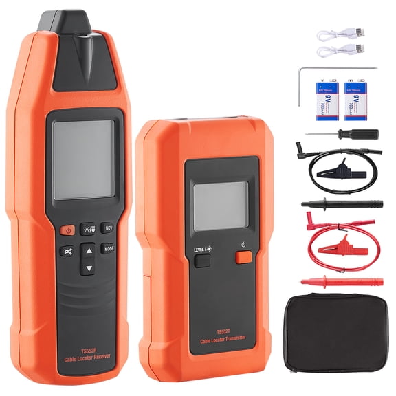 KFFKFF Subterranean Wire Locator, Detects Depths up to 3 FT, Voltage Range 12-600V, Circuit and Line Break Finder, Extends to 6561 FT for Underground Pipes, Electric Fencing, and Concealed Wires