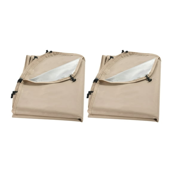 KFFKFF Sun Shade Sail Canopy Covers, Compatible with 6 x 6 ft Screen House Tent, UV Protection, 5.51 x 5.71 ft Durable 300D Oxford Fabric with Silver Coating, Set of 2 (Tent Not Included)