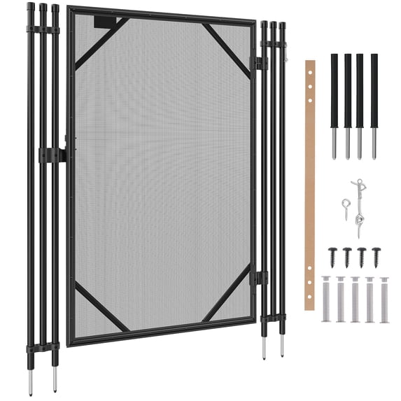 KFFKFF Swimming Pool Gate, Dimensions 4 x 2.5 Ft, Simple Self-Installation Submerged Pool Entry, Pool Gate Kit Including Stainless Steel Fastener, Detachable Safety Barrier for Children & Pets