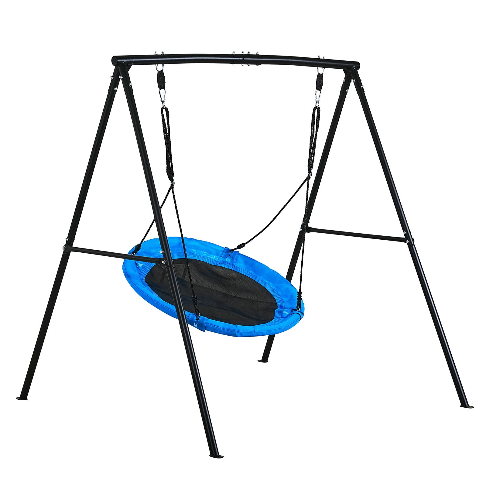 KFFKFF Swing Set for Backyard, 40-inch Saucer Swing Seat with