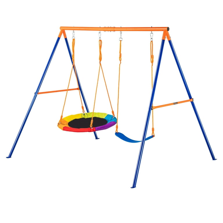 KFFKFF, Swing Set, 440lbs Capacity, Backyard Children Playground