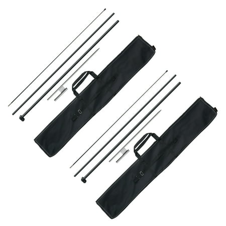 KFFKFF Swooper Flag Pole Set, Includes 2 Units of 12.7 ft Flag Poles for Outdoor Business Promotions, Comes with Ground Stakes & Portable Bag (Excludes Flag)