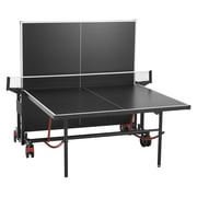 KFFKFF Table Tennis Set, Pro-Level Ping Pong Experience, Weather-Resistant Aluminum Play Surface for Both Indoor & Outdoor, Easy-to-Move Folding Design with Secure Locking Wheels