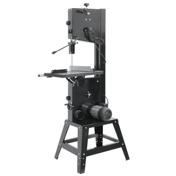 KFFKFF Tabletop Bandsaw, 13.39-Inch, Includes Stand, Operates at 440-846 RPM, Driven by 1100W 1-1/2HP, Runs on 110V, Improved Lighting for Tasks, Equipped with Angle Measuring Device