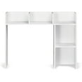 thumbnail image 1 of KFFKFF Tabletop Bookcase, Dual-Layer Desk Storage Solution, Dimensions 37.2" x 9.5" x 28.9", Office Storage Stand Wooden Display Rack, Tabletop Bookcase Hutch with Non-Slip Foot Pads, White, 1 of 9