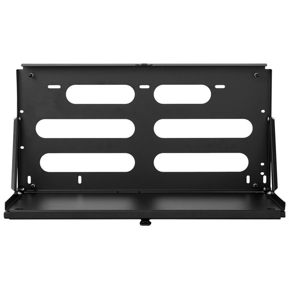 KFFKFF Tailgate Table for 2007-2024 Jeep Wrangler JK, 88 lbs Load Capacity, Foldable Carbon Steel Drop-Down Molle Panel, Rear Door Storage Shelf for Camping and Gear Organization