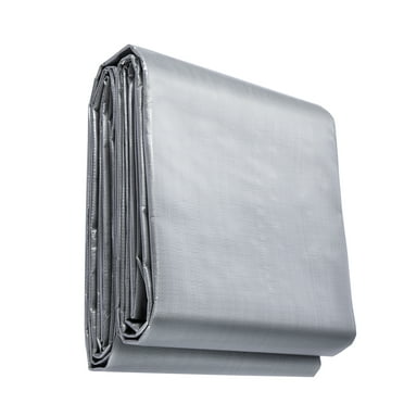 KFFKFF Tarp Heavy Duty Waterproof 16 x 20 ft 10Mil Plastic Poly Tear UV Resistant