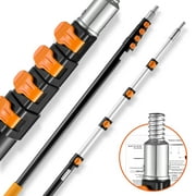 KFFKFF Telescoping Extension Pole, Adjustable 6-24 FT Rod, Multipurpose Extension Rod, Robust Aluminum Alloy Paint Lengthening Rod with Flip-Lock Mechanism, Telescopic Rod for Paint Application