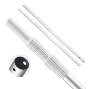 KFFKFF Telescoping Pool Pole, Adjustable 3.4 to 12 Ft Cleaning Tool for Swimming Pools, Durable Extension Pole Compatible with Skimmer Nets, Rakes, Brushes, and Vacuum Heads