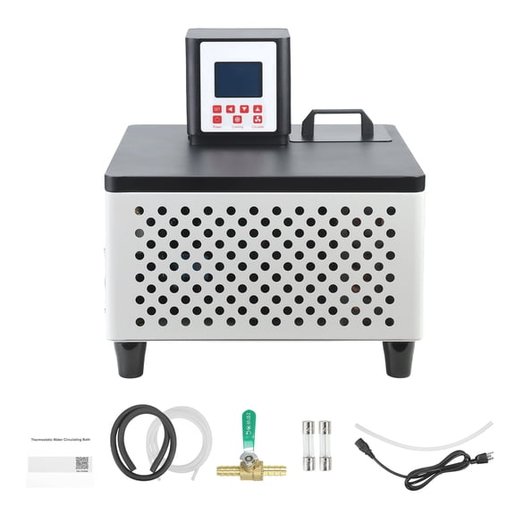 KFFKFF Thermostatic Water Bath for Viscometers, 23-212F Range, 5.51" x 5.51" Tank, PID Temperature Control, Water Circulation System with Internal and External Flow,for Laboratory Use