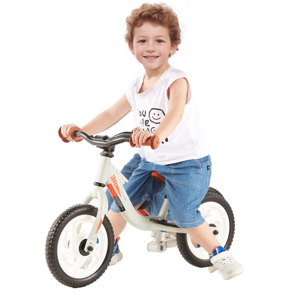 KFFKFF Toddler Balance Bike, 12" Featherweight Aluminum Compound Youth Cycle with Modifiable Saddle & Steering Bar, EVA Foam Wheels, Pedal-Free Youth Equilibrium Two-Wheeler Present