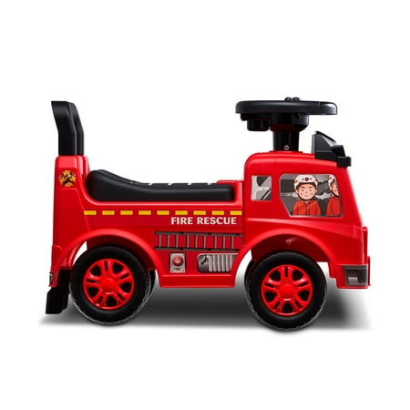 KFFKFF Toddler's Push Vehicle, Suitable for 1-3 Years Old, Racer Ride, Convertible Sit-Stand Child's Riding Toy, Traditional Children's Vehicle with Musical Steering & Hidden Storage Under Seat
