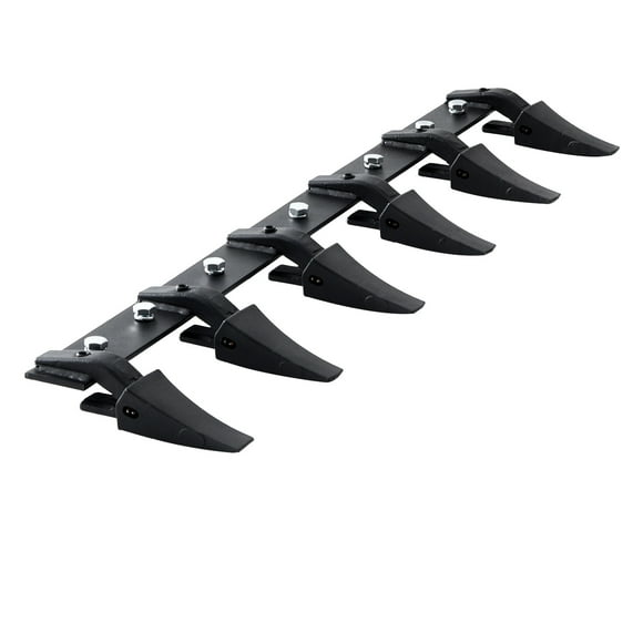 KFFKFF Tooth Bar for Buckets, 48'', Robust Tractor Bucket 6 Teeth Bar Suitable for Loader Tractor Skidsteer, Supports 4560 lbs Weight, Bolt-On Style, Ideal for Effective Ground Digging