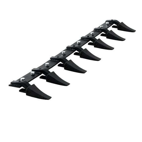 KFFKFF Tooth Bar for Buckets, 60'', Robust Tractor Bucket with 7 Teeth, Suitable for Loader Tractor Skidsteer, Supports up to 4560 lbs, Bolt-On Style, Enhances Soil Digging and Bucket Durability